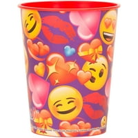 Dragoste Emoji Cupa de Plastic, oz, 1ct