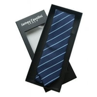 James Cavolini Italia Albastru Texturate Dungi Gât Cravată