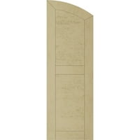 Ekena Millwork 18 W 54 H Timberthane tăiat dur două panouri plate egale w obloane eliptice de sus Fau din lemn, bronz amorsat