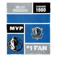 Dallas Mavericks NBA Colorblock personalizate mătase Touch arunca pătură