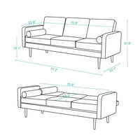 Design Group Fabric scaun canapea Convertibilă, canapea pentru camera de zi Gri deschis