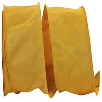 Panglică de toamnă din hârtie, galben muștar, 2,5 în 10yd, 1 pachet