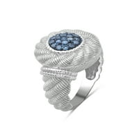 JewelersClub Carat T. W. Set De Bijuterii Din Argint Sterling Blue Diamond
