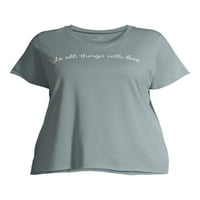 Gri de Grayson femei sociale Plus Dimensiune Inspirational maneca scurta grafic T-Shirt