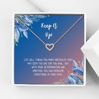 Anavia Keep It Up Card cadou bijuterii, Inspirational Card colier, inveseli cadou, încurajare cadou pentru prieten-[Rose Gold