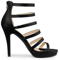 Unic chilipiruri femei pe platforma Gladiator Strappy Stiletto Tocuri Sandale