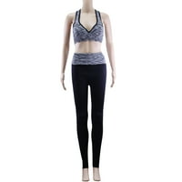 Pantaloni de Yoga cu talie înaltă pentru femei, control al burții, antrenament, alergare, jambiere de Yoga Stretch Grey-L