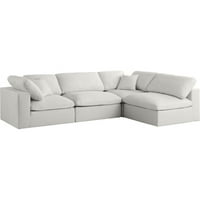 Meridian Mobilier Plus Crem Catifea Standard Cloud Modular Secțional