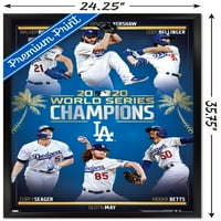 Los Angeles Dodgers World Series Campioni 23 34 Poster Încadrat
