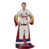 St. Louis Cardinals MLB ADULT uniformă confortabil arunca pătură W Mâneci