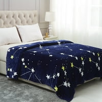 Lenjerie de pat All Seasons pătură ușoară confortabilă din flanel de pluș pentru canapea de pat,model de frumusețe imprimat,regină,