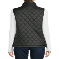 Timp și Tru femei și plus Diamond Quilt Vest