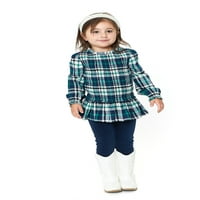 Set de Top și jambiere Wonder Nation Baby and Toddler Girls, 2 piese, dimensiuni 12M-5T