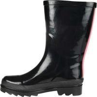 Femei Journee Collection Seattle Mid vițel ploaie Boot cauciuc negru M