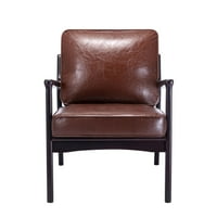 Fotoliu cu cadru din lemn cu pernă detașabilă, scaun Modern cu Accent Aukfa, canapea tapițată cu un singur scaun pentru living,
