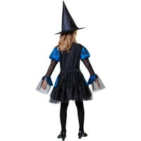 Costum Albastru De Halloween Pentru Copii Vrăjitoare
