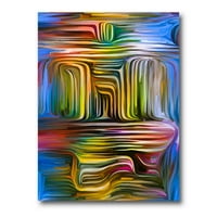 Designart 'Colour Spiral Fusion VIII' Modern Canvas Wall Art Print