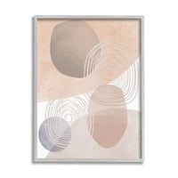 Spiralate Pastel Forme Rotunde Abstract Arta Grafica Gri Înrămate Arta Print Perete Arta