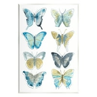 Stupell Variat Fluturi Insecte Modele Animale & Insecte Pictura Placa De Perete Unframed Art Print Wall Art