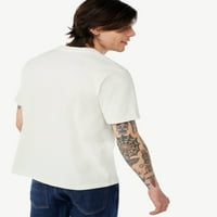 Tricou de buzunar cu dungi imprimate pentru bărbați cu asamblare gratuită