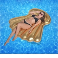 Gonflabile Golden Shell Sparkle și strălucire înot piscină Float