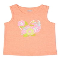 Bluză cu inimă florală Garanimals Baby & Toddler Girls, 12m-5T
