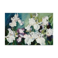 Marcă comercială Artă Plastică 'prune și iris alb' pânză artă de Joanne Porter