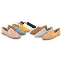 Journee Collection Femei Lucie Lățime Largă Tru Confort Spuma Alunecare Pe Migdale Toe Loafer Flats