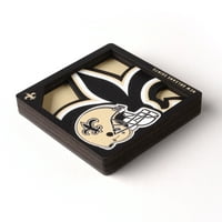 YouTheFan NFL New Orleans Saints 3D Logo Series Magnet