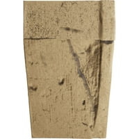 Ekena Millwork 4 H 6 D 60 W mână cioplit Fau lemn semineu Mantel Kit w Ashford Corbels, pin Natural