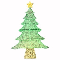 Hykolity 47 Decor de curte pentru pomul de Crăciun luminat în aer liber cu lumini LED, mize la sol, cravate cu fermoar