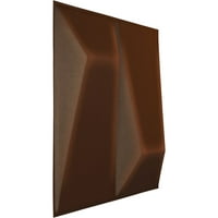 Ekena Millwork 7 8 W 7 8 h Locke EnduraWall panou decorativ de perete 3D, rugină metalică îmbătrânită universală