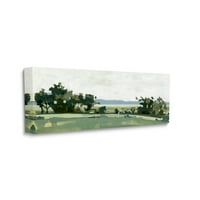 Tufișuri Moderne De Pășuni Rurale Galerie De Pictură Peisagistică Învelită Pe Pânză Imprimată Pe Perete