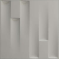 Ekena Millwork 5 8 W 5 8 h Hamilton EnduraWall panou decorativ de perete 3D, argint metalic texturat