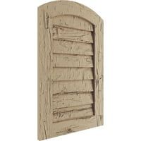 Ekena Millwork 20 W 36 H Timberthane Mână Cioplit Arc Top Fau Lemn Non-Funcțional Gable Vent, Amorsate Tan