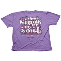 Binecuvântată fată apoi cântă sufletul meu T-Shirt pentru femei imprimate Doamnelor T Shirt, XL Lavender