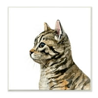 Stupell Industries acuarelă pisică portret pisoi casă Pet design Minimal placă de perete de Victoria Barnes
