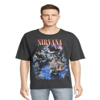 Nirvana bărbați & Mare bărbați supradimensionat Grafic Tee