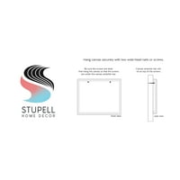 Stupell Industries modern Distant Ocean Waves Galerie de pictură peisagistică învelită pe pânză imprimată artă de perete, Design