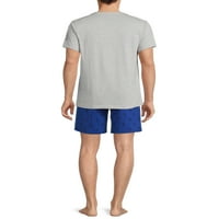 S. Polo Assn. Set de tricouri și pantaloni scurți pentru bărbați Lounge cu mânecă scurtă