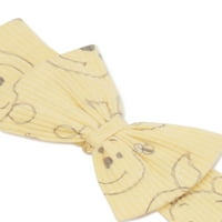 Disney Winnie the Pooh Baby Girls Top, pantaloni și bandă pentru cap, Set Din 3 piese, dimensiuni 0 3 luni