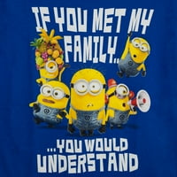 Despicable Me Dacă Mi-Ai Cunoscut Familia Tricou Cu Gât Grafic Crew