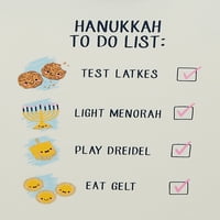 Vacanță Timp Fete Maneca Lunga Hanukkah Grafic Tee, 2-Pack, Dimensiuni 4-18
