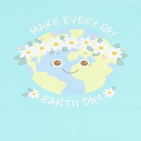 Tricou Cu Mânecă Scurtă Earth Love Pentru Fete De Ziua Pământului, Mărimi 4-18