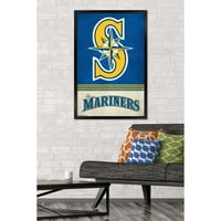 Seattle Mariners-Poster De Perete Cu Logo Retro, 22.375 34