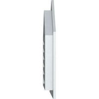 Ekena Millwork 26 W 32 h vârf Top Gable Vent Pitch: funcțional, PVC Gable Vent w 1 4 plat Trim Cadru