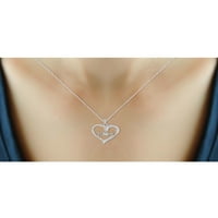 JewelersClub Mama colier Sterling colier de argint pentru femei - frumos accent diamante albe + 0. Sterling Silver Mama Fiica