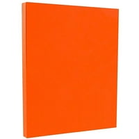 Hârtie & Plic Scrisoare Carton, 8. 11, portocaliu strălucitor, 65lb, per pachet