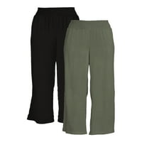 Fără limite pantaloni largi juniori cu talie Smocked, pachet 2, mărimi XS-XXXL