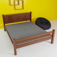 Continental Sleep, Split Bunkie Board pentru suport pentru saltea-complet asamblat, confort și suport îmbunătățit, King, Gri